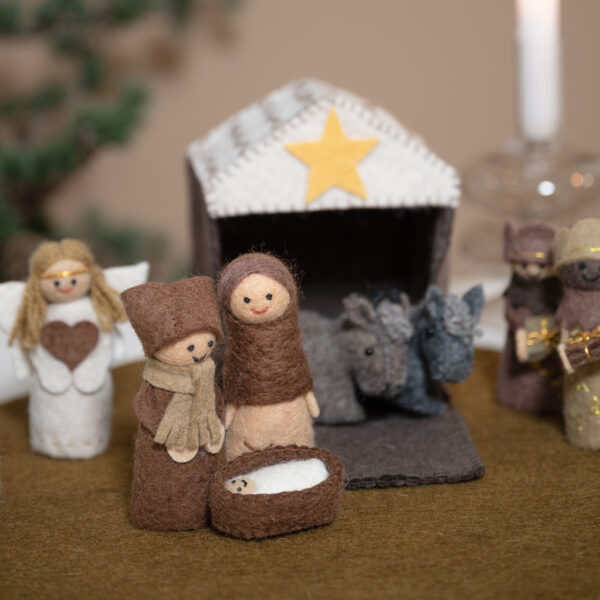 Vilten kerststal bruin - Sjaal met Verhaal - Afbeelding 6