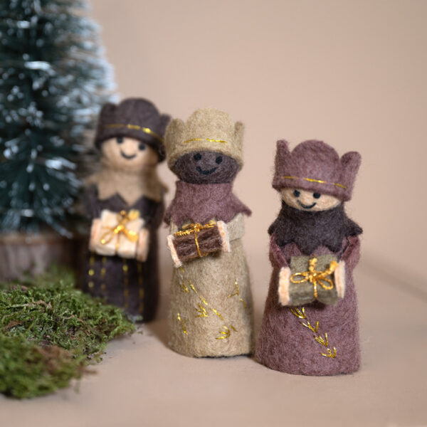 Vilten kerststal bruin - Sjaal met Verhaal - Afbeelding 4