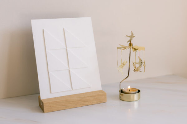 Reliëfkunst 'Raket' met houten houder - Atelier Hemelsblauw - Afbeelding 5