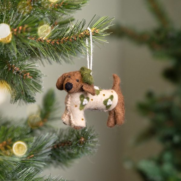hanger-teckel-creme-kerst-hondje